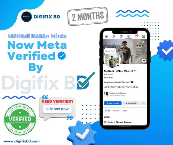 Meta Verified Blue Badge Setup & Verification for Mehedi Hasan Miraz