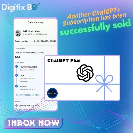 Premium ChatGPT Subscription & Access Setup for Sakib Uddin Khan