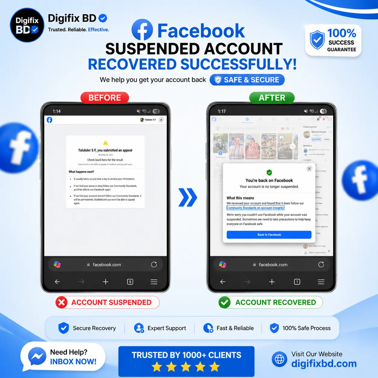 Suspended Facebook Account Recovery for Talukder S F Tajel